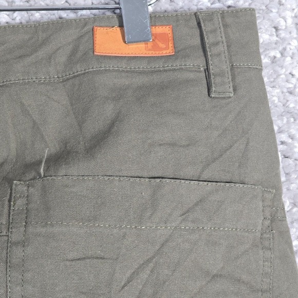 Flylow Mens Canvas Pants Size Large Green Chino Hiking Outdoor Adventurewear - Picture 5 of 14